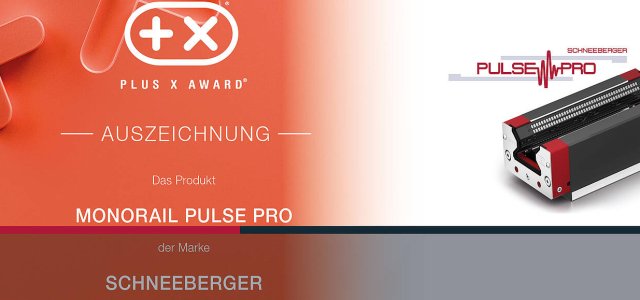 SCHNEEBERGER 的 MONORAIL PULSE PRO 榮獲 PLUS X AWARD 殊榮